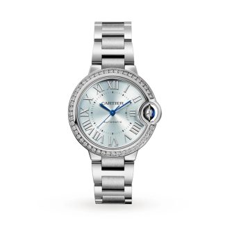Cartier Ballon Bleu De Cartier Ur 33mm Automatisk Urværk Stål Diamanter W4BB0028