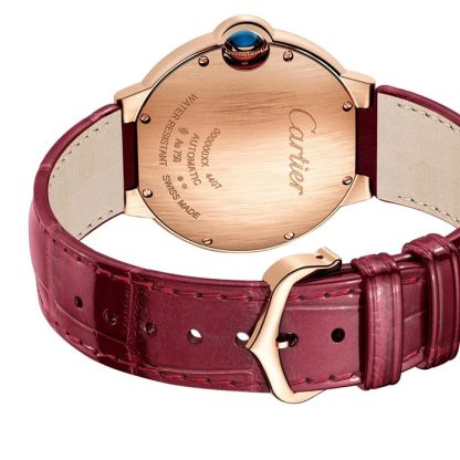 Cartier Ballon Bleu De Cartier Ur 36mm Automatisk Mekanisk Urværk Rosaguld Diamanter Læder WJBB0081 - Billede 3