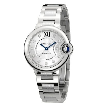Cartier Ballon Bleu De Cartier Watch 33 mm automatisk urværk stål diamanter W4BB0021 - Billede 2