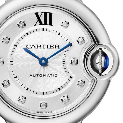 Cartier Ballon Bleu De Cartier Watch 33 mm automatisk urværk stål diamanter W4BB0021 - Billede 3