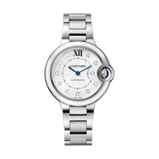 Cartier Ballon Bleu De Cartier Watch 33 mm automatisk urværk stål diamanter W4BB0021