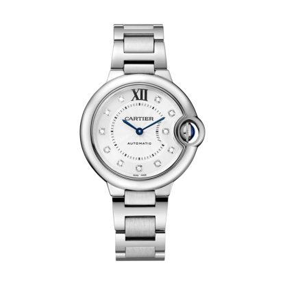 Cartier Ballon Bleu De Cartier Watch 33 mm automatisk urværk stål diamanter W4BB0021