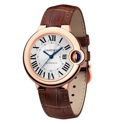 Cartier Ballon Bleu De Cartier Watch 33mm Automatisk bevægelse Rose Gold Leather W6920097 - Billede 2