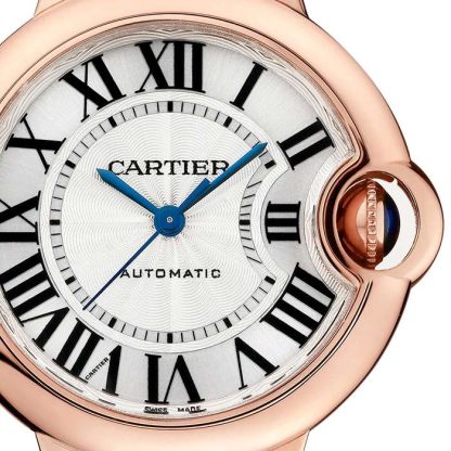 Cartier Ballon Bleu De Cartier Watch 33mm Automatisk bevægelse Rose Gold Leather W6920097 - Billede 3