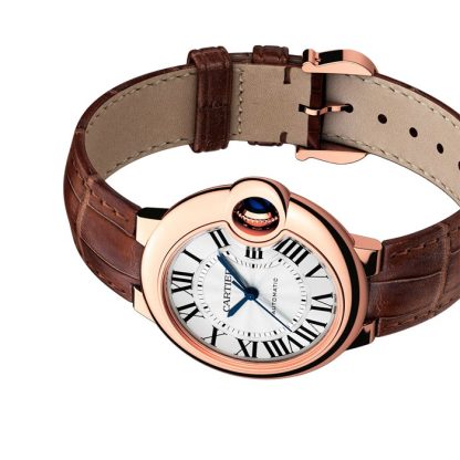 Cartier Ballon Bleu De Cartier Watch 33mm Automatisk bevægelse Rose Gold Leather W6920097 - Billede 4