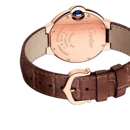 Cartier Ballon Bleu De Cartier Watch 33mm Automatisk bevægelse Rose Gold Leather W6920097 - Billede 5