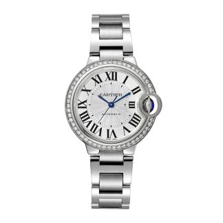 Cartier Ballon Bleu De Cartier Watch 33mm Mekanisk bevægelse med automatisk optræk Stål Diamanter W4BB0023