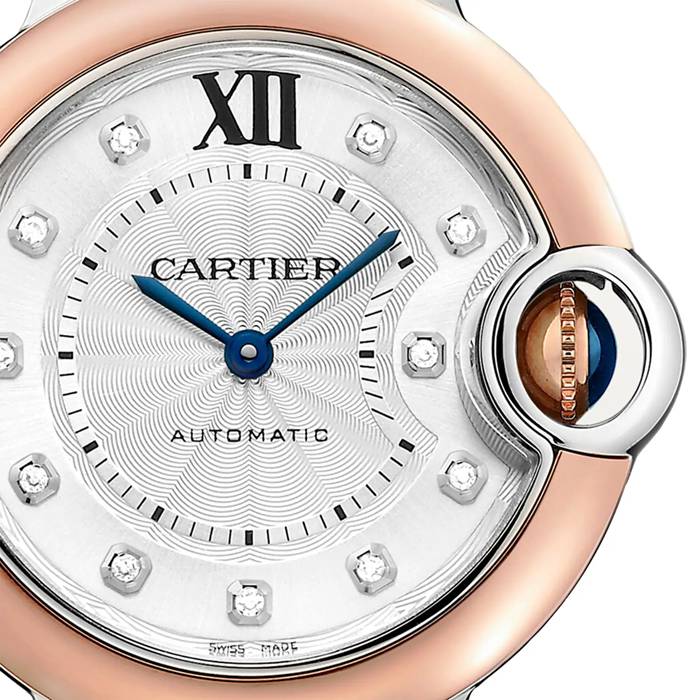 Cartier Ballon Bleu De Cartier Watch 33mm Mekanisk værk med automatisk optræk Stål Rosaguld W3BB0021 - Billede 3