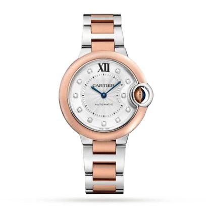 Cartier Ballon Bleu De Cartier Watch 33mm Mekanisk værk med automatisk optræk Stål Rosaguld W3BB0021