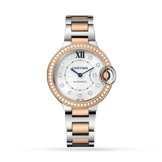 Cartier Ballon Bleu De Cartier-ur 33 mm mekanisk værk med automatisk optræk Stål rosaguld W3BB0023