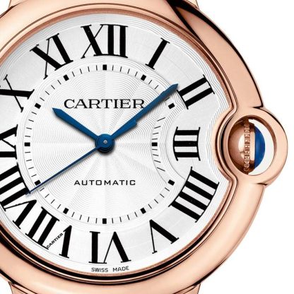 Cartier Ballon Bleu De Cartier ur 36 mm automatisk værk pink guld læder WGBB0009 - Billede 4