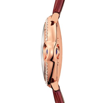 Cartier Ballon Bleu De Watch 33mm Rose Gold Diamonds Leather WJBB0033 - Billede 4