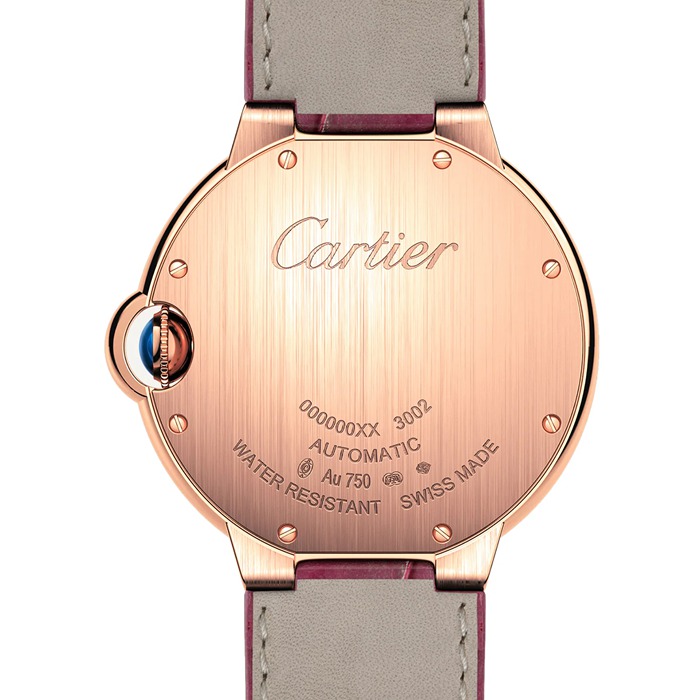 Cartier Ballon Bleu De Watch 36mm Rose Gold Diamonds Leather WJBB0034 - Billede 5