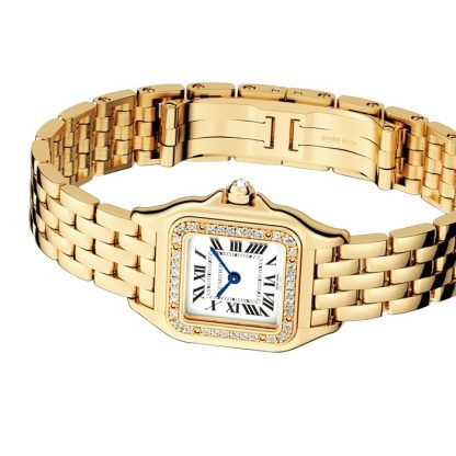 Cartier Panthere De Cartier Ur Lille model Kvartsurværk Gult guld Diamanter WJPN0048 - Billede 3