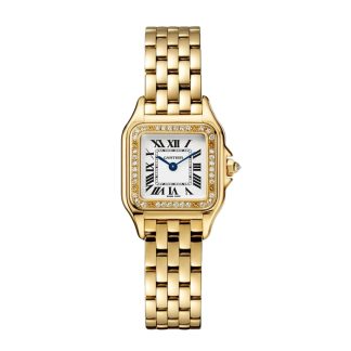 Cartier Panthere De Cartier Ur Lille model Kvartsurværk Gult guld Diamanter WJPN0048