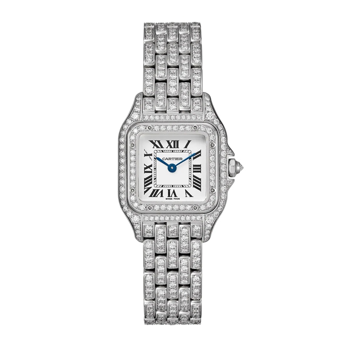 Cartier Panthère De Cartier Watch Lille model Quartz Movement Rhodiumized White Gold Case HPI01129 - Billede 2