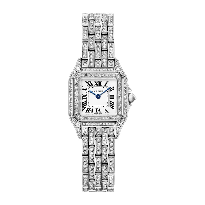 Cartier Panthère De Cartier Watch Lille model Quartz Movement Rhodiumized White Gold Case HPI01129