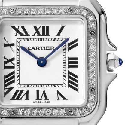 Cartier Panthère De Cartier Watch Medium Model Quartz Movement Steel Diamonds W4PN0018 - Billede 3