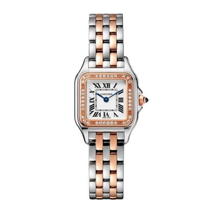 Cartier Panthere de Cartier ur lille model quartzværk Kasse i rosaguld og stål W3PN0014 - Billede 2
