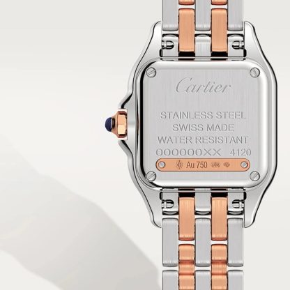 Cartier Panthere de Cartier ur lille model quartzværk Kasse i rosaguld og stål W3PN0014 - Billede 5