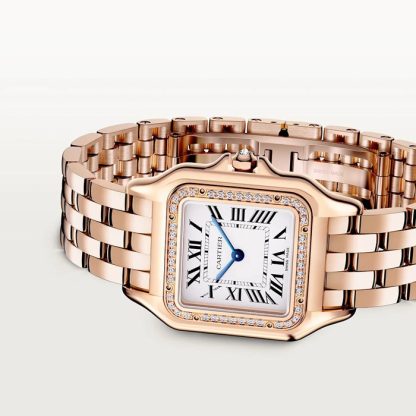 Cartier Panthere de Cartier ur medium model quartzværk Kasse i rosaguld WJPN0088 - Billede 3