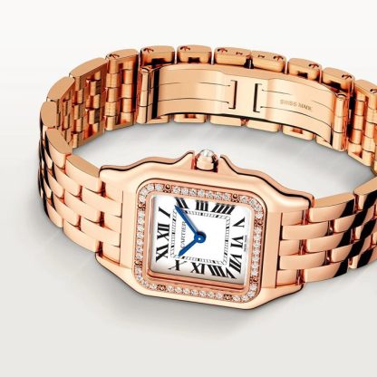 Cartier Panthere de Cartier ur medium model quartzværk Kasse i rosaguld WJPN0088 - Billede 4