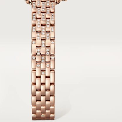 Cartier Panthere de Cartier ur mini model quartz movement Rose gold 750/1000 case set with 32 brilliant-cut diamonds totalling 0.15 carats Dimensions 25 mm x 20 mm WJPN0063 - Billede 2