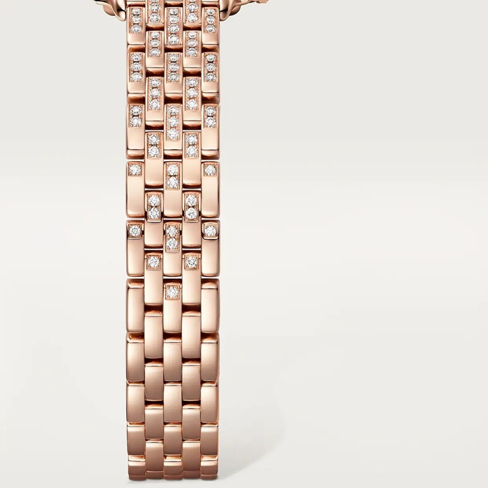 Cartier Panthere de Cartier ur mini model quartz movement Rose gold 750/1000 case set with 32 brilliant-cut diamonds totalling 0.15 carats Dimensions 25 mm x 20 mm WJPN0063 - Billede 2