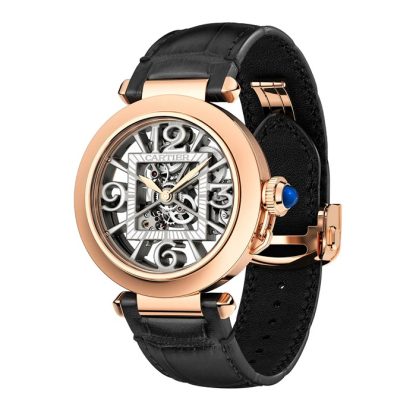 Cartier Pasha De Cartier ur 41 mm Skeleton Mechanical Movement With Automatic Winding Calibre 9624 MC Rose Gold WHPA0018 - Billede 2