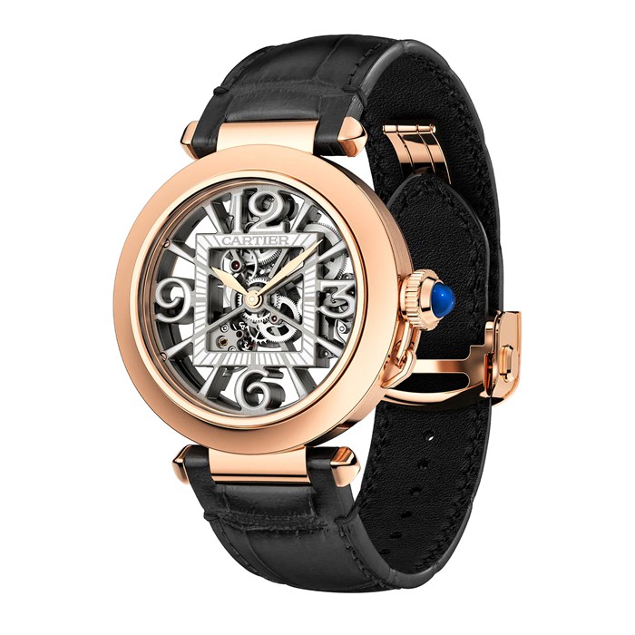 Cartier Pasha De Cartier ur 41 mm Skeleton Mechanical Movement With Automatic Winding Calibre 9624 MC Rose Gold WHPA0018 - Billede 2
