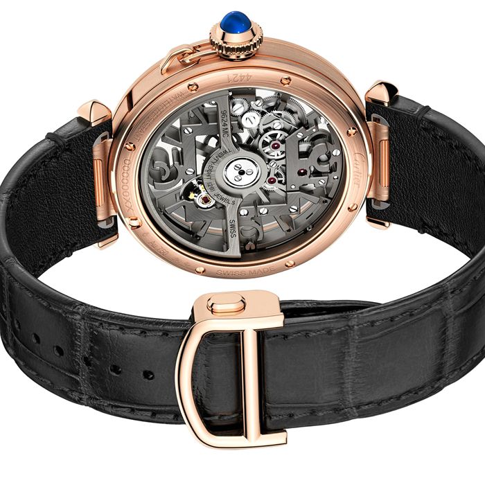 Cartier Pasha De Cartier ur 41 mm Skeleton Mechanical Movement With Automatic Winding Calibre 9624 MC Rose Gold WHPA0018 - Billede 4