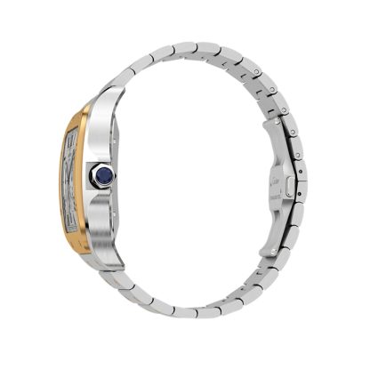 Cartier Santos De Cartier Chronograph Watch Extra-Large Model Automatic Movement Yellow Gold Steel Interchangeable Metal And Rubber Bracelets W2SA0008 - Billede 5