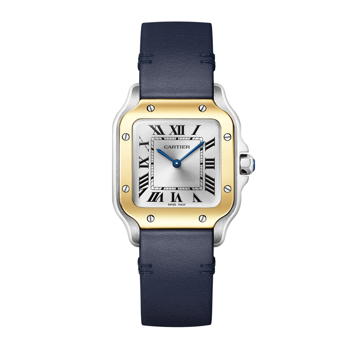 Cartier Santos De Cartier Lille Model Quartz Gult Guld Stål W2SA0033 - Billede 2