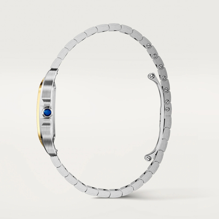 Cartier Santos De Cartier Lille Model Quartz Gult Guld Stål W2SA0033 - Billede 3