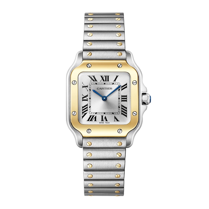 Cartier Santos De Cartier Lille Model Quartz Gult Guld Stål W2SA0033