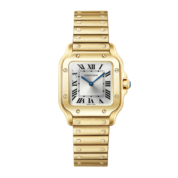 Cartier Santos De Cartier Lille model Quartz Gul Guld WGSA0107