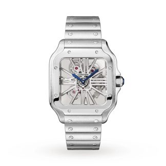 Cartier Santos De Cartier Ur Stor Model Håndoptræk Mekanisk Urværk Stål WHSA0015