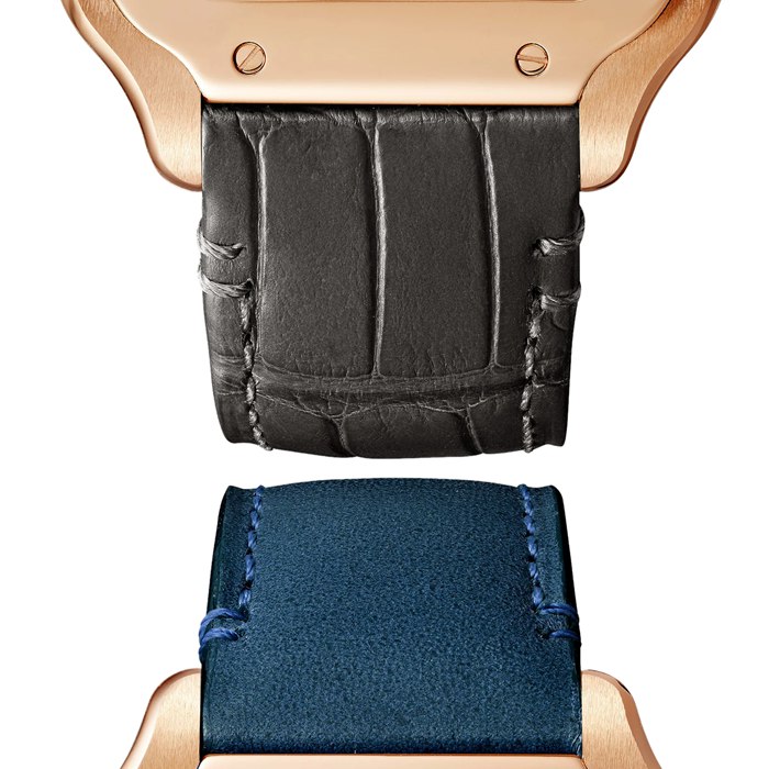 Cartier Santos De Cartier Watch Medium Model Automatic Movement Rose Gold 2 udskiftelige læderarmbånd WGSA0028 - Billede 5