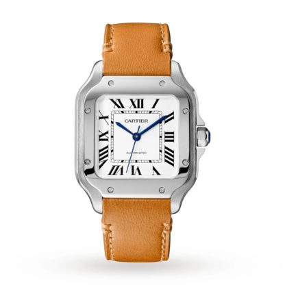 Cartier Santos De Cartier Watch Medium Model Automatic Movement Steel Interchangeable Metal And Leather Bracelets WSSA0029 - Billede 2