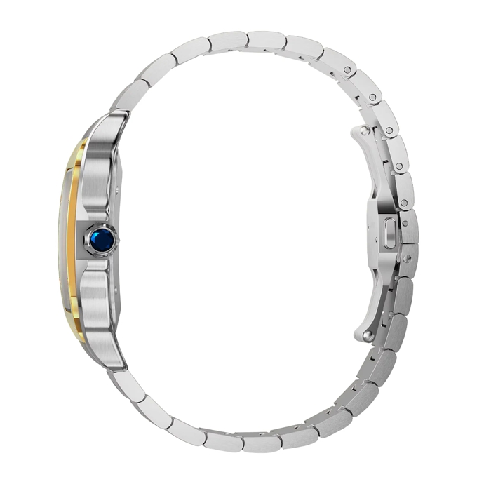 Cartier Santos De Cartier Watch Stor model Automatisk optræk Stålkasse Gult guld Udskiftelig læderrem W2SA0030 - Billede 5