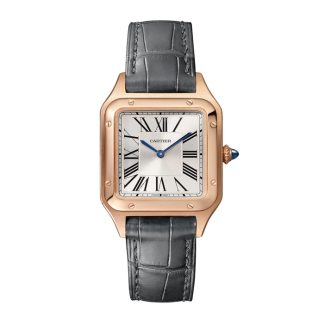 Cartier Santos-Dumont Ur Lille Model Kvartsurværk Rosaguld Læder WGSA0022