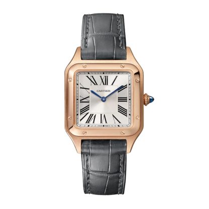 Cartier Santos-Dumont Ur Lille Model Kvartsurværk Rosaguld Læder WGSA0022