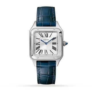 Cartier Santos-Dumont Ur Lille model Kvartsurværk Stål Læder WSSA0086