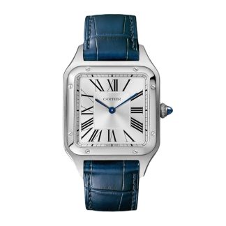 Cartier Santos-Dumont Ur Stor model Kvartsurværk Stål Læder WSSA0085