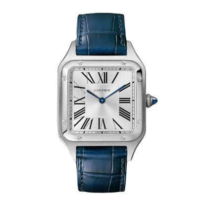 Cartier Santos-Dumont Ur Stor model Kvartsurværk Stål Læder WSSA0085