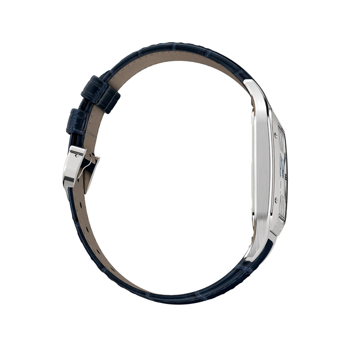 Cartier Santos-Dumont Watch Extra-Large Model Hand-Wound Mechanical Movement Steel Leather WSSA0032 - Billede 4