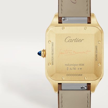 Cartier Santos Dumont Watch Extra-Large Model Manual Winding Yellow Gold WGSA0111 - Billede 2