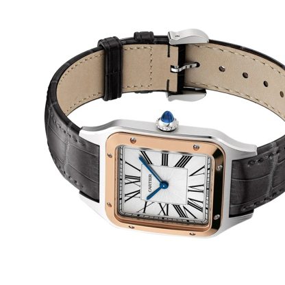 Cartier Santos-Dumont Watch Stor model Quartz Movement Stålkasse W2SA0037 - Billede 5