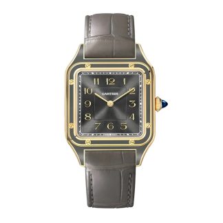 Cartier Santos-Dumont ur stor model mekanisk værk med manuelt optræk 430 MC Gult guld WGSA0097