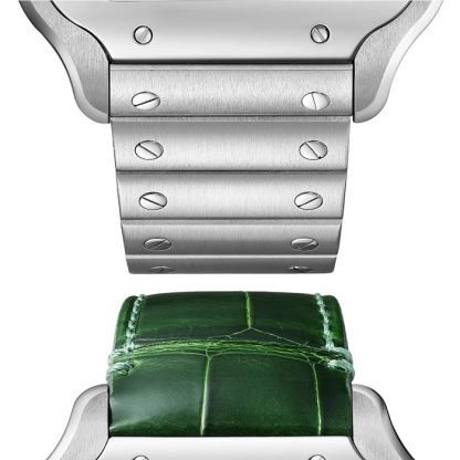 Cartier Santos de Cartier Ur Stor Model Stål Automatisk Udskiftelig Læderrem WSSA0062 - Billede 2